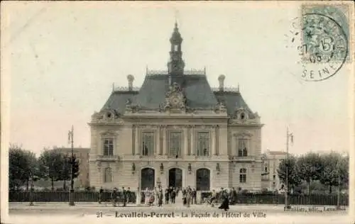 Ak Levallois Perret Hauts de Seine, La Façade de l'Hôtel de Ville