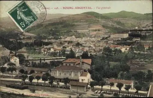 Ak Bourg Argental Loire, Panorama
