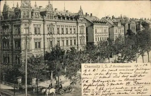 Ak Chemnitz in Sachsen, Reichsstraße