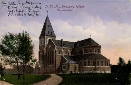 Ak Beverloo Beverlo Beringen Flandern Limburg, Truppenübungsplatz Beverloo, Garnisonkirche