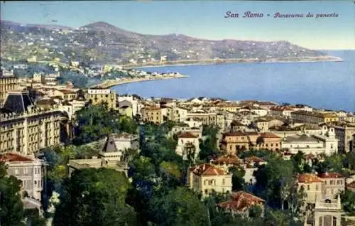 Ak San Remo Ligurien, Panorama