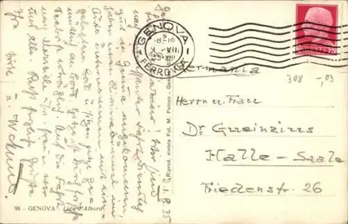 Ak Genova Genua Liguria, Strandleben