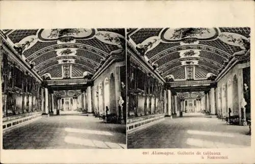 Stereo Ak Potsdam, Sanssouci, Gallerie de tableaux