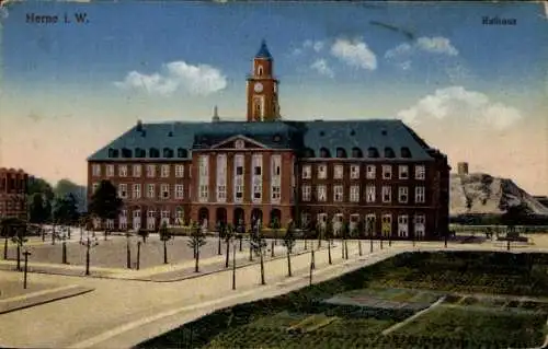 Ak Herne im Ruhrgebiet Westfalen, Rathaus