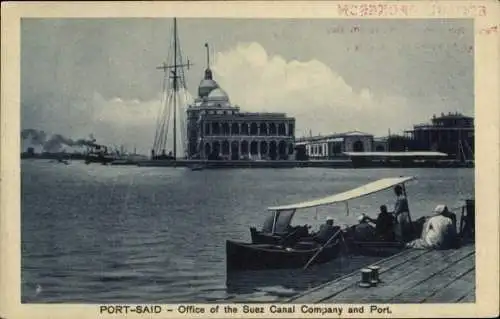 Ak Port Said Ägypten, Office of the Suez Canal Company and Port