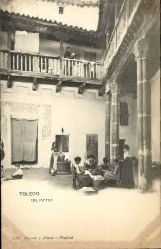 Ak Toledo Kastilien La Mancha Spanien, Un Patio, Innenhof