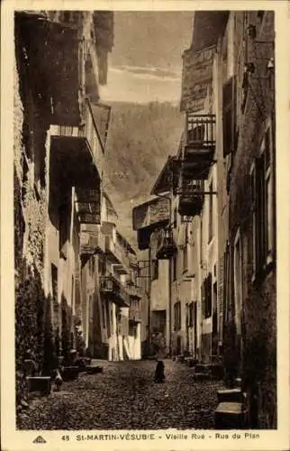Ak Saint Martin Vésubie Alpes Maritimes, Straßenansicht