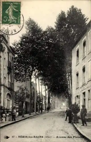 Ak Néris les Bains Allier, Straßenansicht
