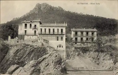 Ak Le Trayas Saint Raphaël Var, Hôtel Sube, Klippen, Berglandschaft,  