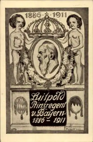 Künstler Ak Prinzregent Luitpold von Bayern, Jubiläum 1911