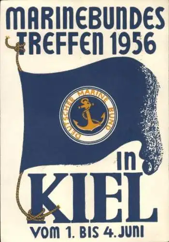 Ak Kiel in Schleswig Holstein, Marine Bundes Treffen 1956 vom 1. bis 4. Juni, Deutscher Marine Bund