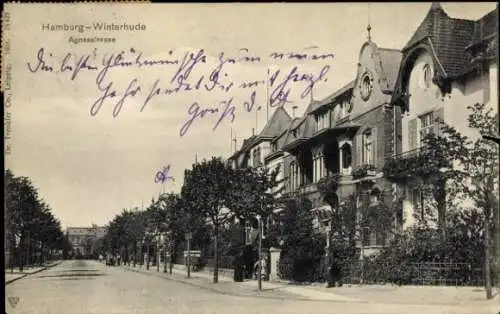 Ak Hamburg Nord Winterhude, Agnesstraße