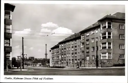 Ak Berlin Wilmersdorf, Halensee Straße, Blick auf Funkturm