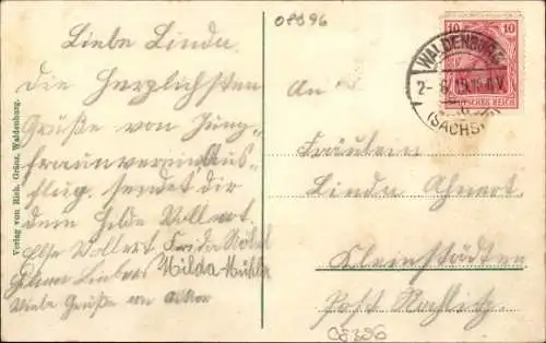 Passepartout Ak Waldenburg in Sachsen, Markt, Hotel Goldener Löwe