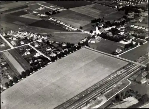 Ak München, Kirchtrudering,  Fliegeraufnahme