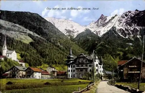 Ak Oetz Ötz in Tirol, Acherkogel, Gesamtansicht