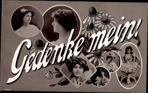 Ak Gedenke mein, Frauenportraits