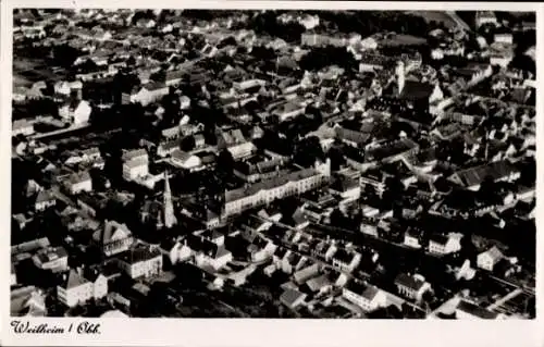 Ak Weilheim Oberbayern, Fliegeraufnahme