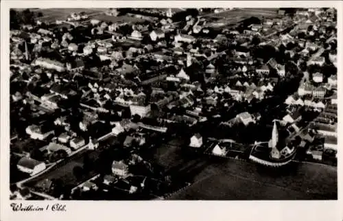 Ak Weilheim Oberbayern, Fliegeraufnahme