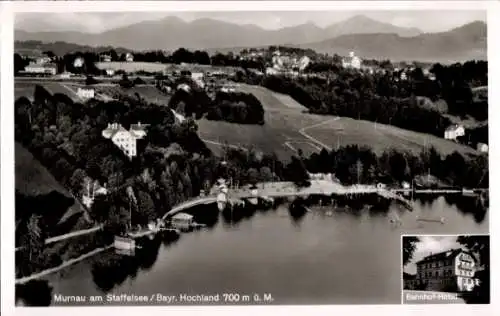 Ak Murnau am Staffelsee, Panorama, Hotel Wehe