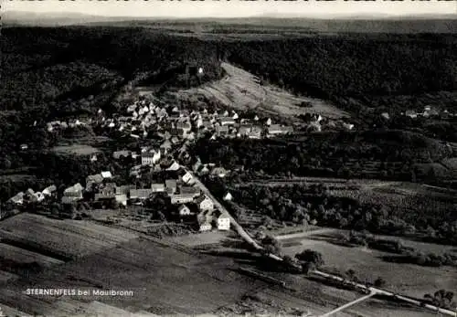 Ak Sternenfels in Württemberg, Fliegeraufnahme, Stromberg