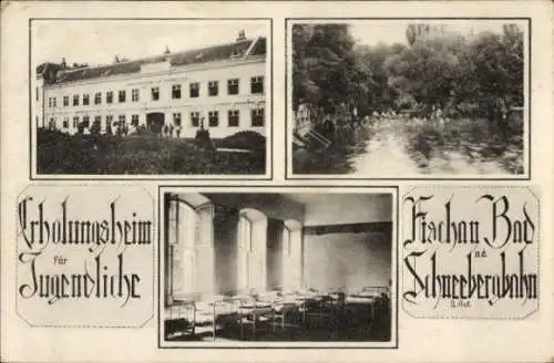 Ak Bad Fischau Brunn in Niederösterreich, Erholungsheim, Schneebergbahn