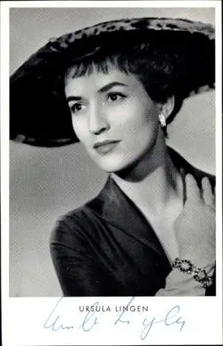 Ak Schauspielerin Ursula Lingen, Portrait, Autogramm