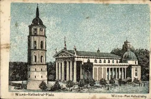 Ak Vilnius Wilna Wilno Litauen, Kathedral-Platz