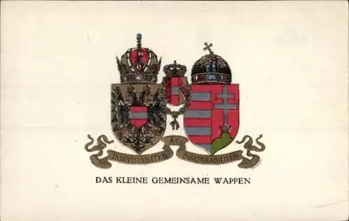 Wappen Ak Kuk Kaiserreich, Das kleine gemeinsame Wappen, Österreich Ungarn