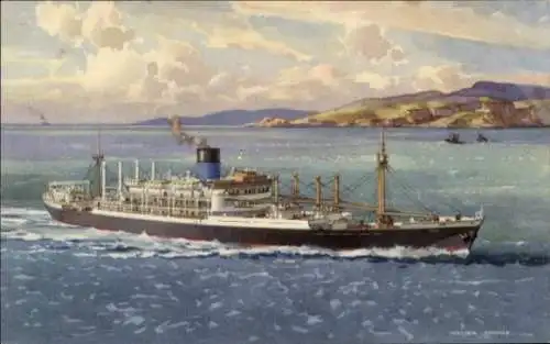 Ak Dampfer S.S. Hector, Blue Funnel Line