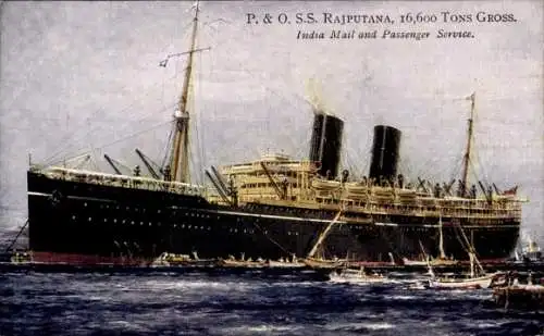 Ak SS Rajputana, P&O, India Mail and Passenger Service