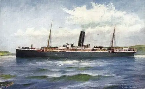 Künstler Ak Dampfer RMS Omrah, Orient Steam Navigation Company, Orient Line, Tuck 6229