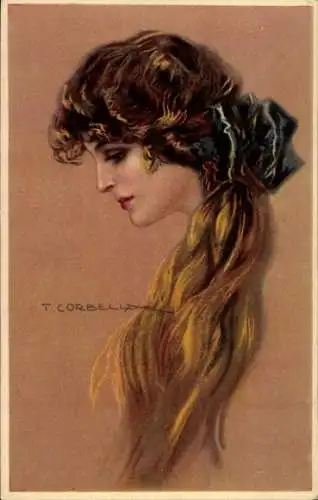 Künstler Ak Corbella, T., Frauenportrait, 281 -4