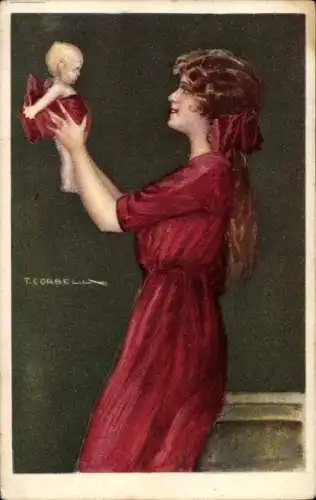 Künstler Ak Corbella, T., Mutter mit Kind, 357 - 1