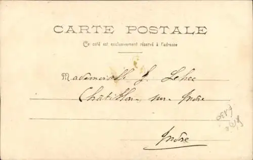 Künstler Ak Frau umarmt alten Mann