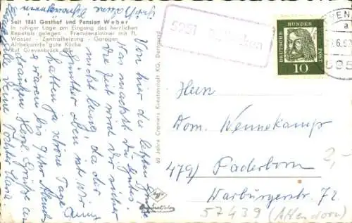 Ak Landpoststempel 5951 Röllecken