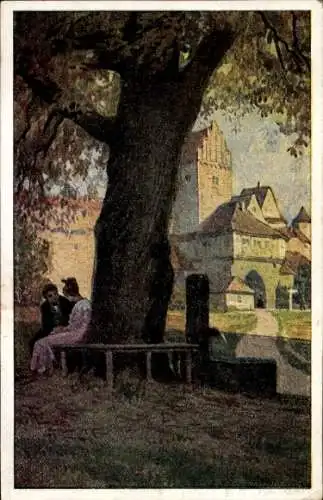 Lied Künstler Ak Hey, Paul, Am Brunnen vor dem Tore, Volksliederkarte Nr 29