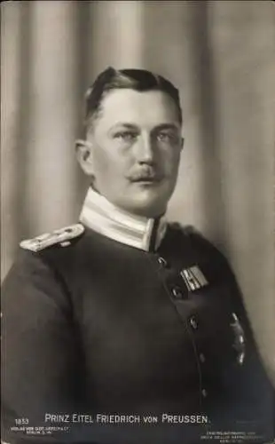 Ak Eitel Friedrich Prinz von Preußen, Portrait in Uniform