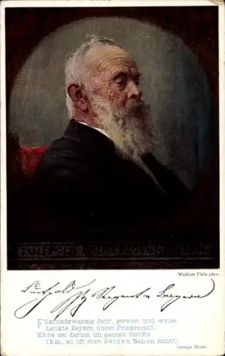 Künstler Ak Firle, Walther, Prinzregent Luitpold von Bayern, Portrait, Regentschafts-Jubiläum