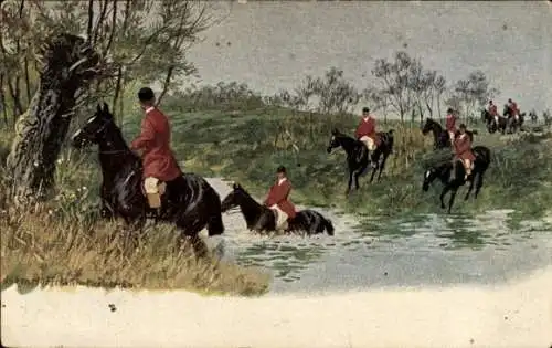 Künstler Ak Hoffmann, Anton, Jagdszene