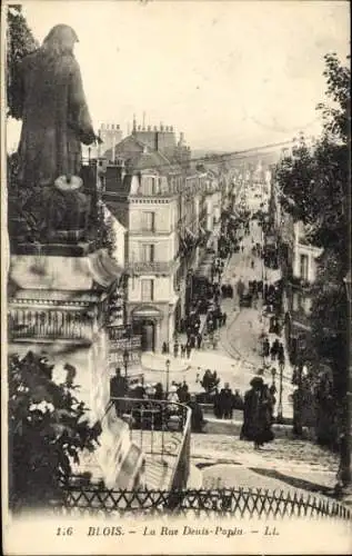 Ak Blois Loir et Cher, Les Degrés et la Rue Denis-Papin