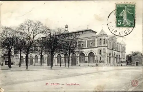 Ak Blois Loir-et-Cher, Historisches Gebäude, Bäume, französischer Poststempel, Architektur