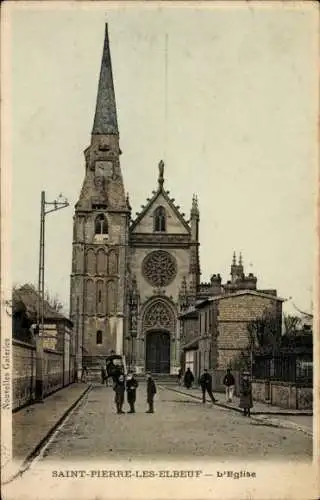 CPA Saint Pierre les Elbeuf Seine Maritime, Église