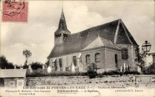 Ak Serqueux Seine Maritime, Kirche