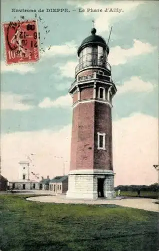 Ak Dieppe Seine Maritime, Phare d'Ailly