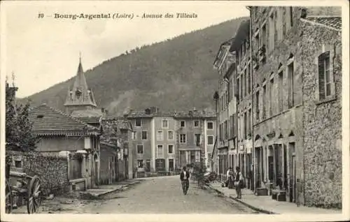 Ak Bourg Argental Loire, Avenue des Tilleuls