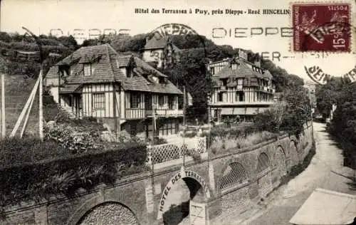Ak Dieppe Seine Maritime, Hotel des Terrasses a Puy
