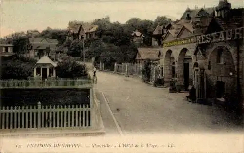 Ak Dieppe Seine Maritime, Villen, Straße, Restaurant, Hotel, Stadtansicht, Postkarte