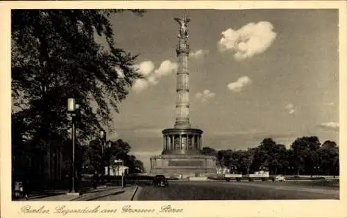 Ak Berlin Tiergarten, Berlin. Legessäule, Grosse Fern, monumentale Säule, städtische Landschaft