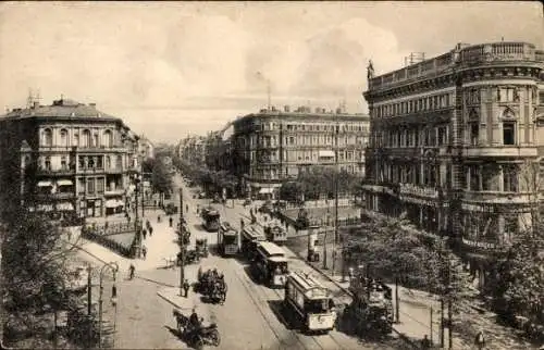 Ak Berlin Tiergarten, Potsdamer Straße, Straßenbahnen